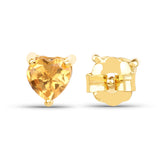 0.50 ct Genuine Citrine 10K Yellow Gold Earrings