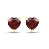 0.70 carat Genuine Garnet 10K Yellow Gold Earrings