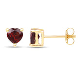 0.70 carat Genuine Garnet 10K Yellow Gold Earrings