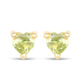0.50 Carat Genuine Peridot 10K Yellow Gold Earrings