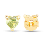 0.50 Carat Genuine Peridot 10K Yellow Gold Earrings