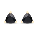 0.70 ct Genuine Blue Sapphire 10K Yellow Gold Earrings