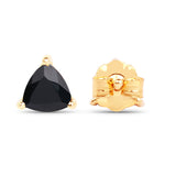 0.70 ct Genuine Blue Sapphire 10K Yellow Gold Earrings