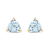 0.70 carat Genuine Blue Topaz 10K Yellow Gold Earrings