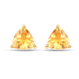 0.50 ct Genuine Citrine 10K Yellow Gold Earrings