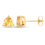 0.50 ct Genuine Citrine 10K Yellow Gold Earrings
