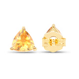 0.50 ct Genuine Citrine 10K Yellow Gold Earrings