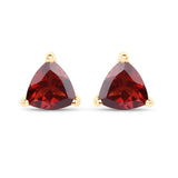 0.70 ct Genuine Garnet 10K Yellow Gold Earrings