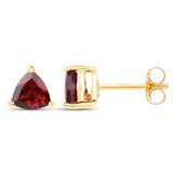0.70 ct Genuine Garnet 10K Yellow Gold Earrings