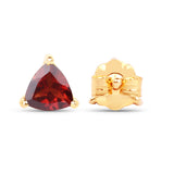 0.70 ct Genuine Garnet 10K Yellow Gold Earrings
