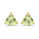 0.48 ct Genuine Peridot 10K Yellow Gold Earrings