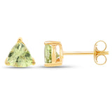 0.48 ct Genuine Peridot 10K Yellow Gold Earrings