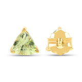 0.48 ct Genuine Peridot 10K Yellow Gold Earrings