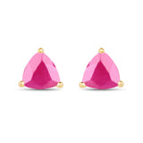 0.70 ct Genuine Ruby 10K Yellow Gold Earrings