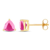 0.70 ct Genuine Ruby 10K Yellow Gold Earrings