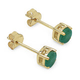 0.50 ct. Genuine Emerald 10K Yellow Gold Earrings