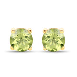 0.48 ct Genuine Peridot 10K Yellow Gold Earrings