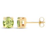 0.48 ct Genuine Peridot 10K Yellow Gold Earrings
