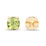 0.48 ct Genuine Peridot 10K Yellow Gold Earrings