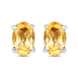 0.91 Carat Genuine Citrine .925 Sterling Silver Earrings