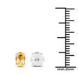 0.91 Carat Genuine Citrine .925 Sterling Silver Earrings