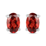 1.12 Carat Genuine Garnet .925 Sterling Silver Earrings