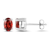 1.12 Carat Genuine Garnet .925 Sterling Silver Earrings