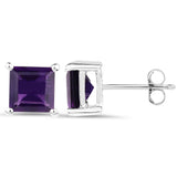 2.25 Carat Genuine Amethyst .925 Sterling Silver Earrings