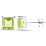 2.30 Carat Genuine Peridot .925 Sterling Silver Earrings