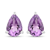 1.25 Carat Genuine Amethyst .925 Sterling Silver Earrings