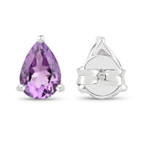 1.25 Carat Genuine Amethyst .925 Sterling Silver Earrings