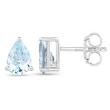 1.60 Carat Genuine Blue Topaz .925 Sterling Silver Earrings