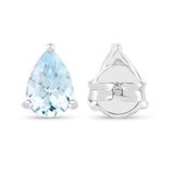 1.60 Carat Genuine Blue Topaz .925 Sterling Silver Earrings