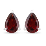 1.63 Carat Genuine Garnet .925 Sterling Silver Earrings