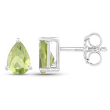 1.37 Carat Genuine Peridot .925 Sterling Silver Earrings