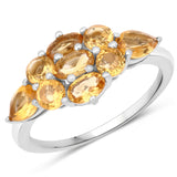 3.25 Carat Genuine Citrine .925 Sterling Silver Ring
