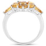3.25 Carat Genuine Citrine .925 Sterling Silver Ring