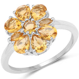 1.43 Carat Genuine Citrine .925 Sterling Silver Ring