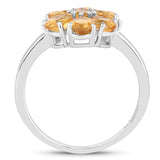 1.43 Carat Genuine Citrine .925 Sterling Silver Ring