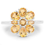 1.43 Carat Genuine Citrine .925 Sterling Silver Ring
