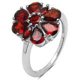 1.58 Carat Genuine Garnet .925 Sterling Silver Ring