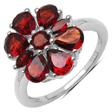 1.58 Carat Genuine Garnet .925 Sterling Silver Ring