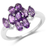 2.33 Carat Genuine Amethyst .925 Sterling Silver Ring