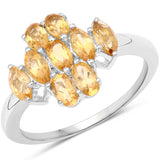 1.30 Carat Genuine Citrine .925 Sterling Silver Ring