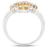 1.30 Carat Genuine Citrine .925 Sterling Silver Ring
