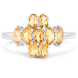 1.30 Carat Genuine Citrine .925 Sterling Silver Ring
