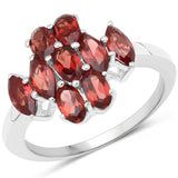 1.40 ct. Genuine Garnet .925 Sterling Silver Ring