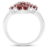 1.40 ct. Genuine Garnet .925 Sterling Silver Ring