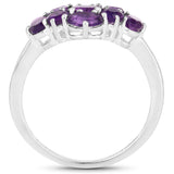 1.75 Carat Genuine Amethyst .925 Sterling Silver Ring