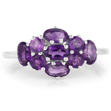 1.75 Carat Genuine Amethyst .925 Sterling Silver Ring